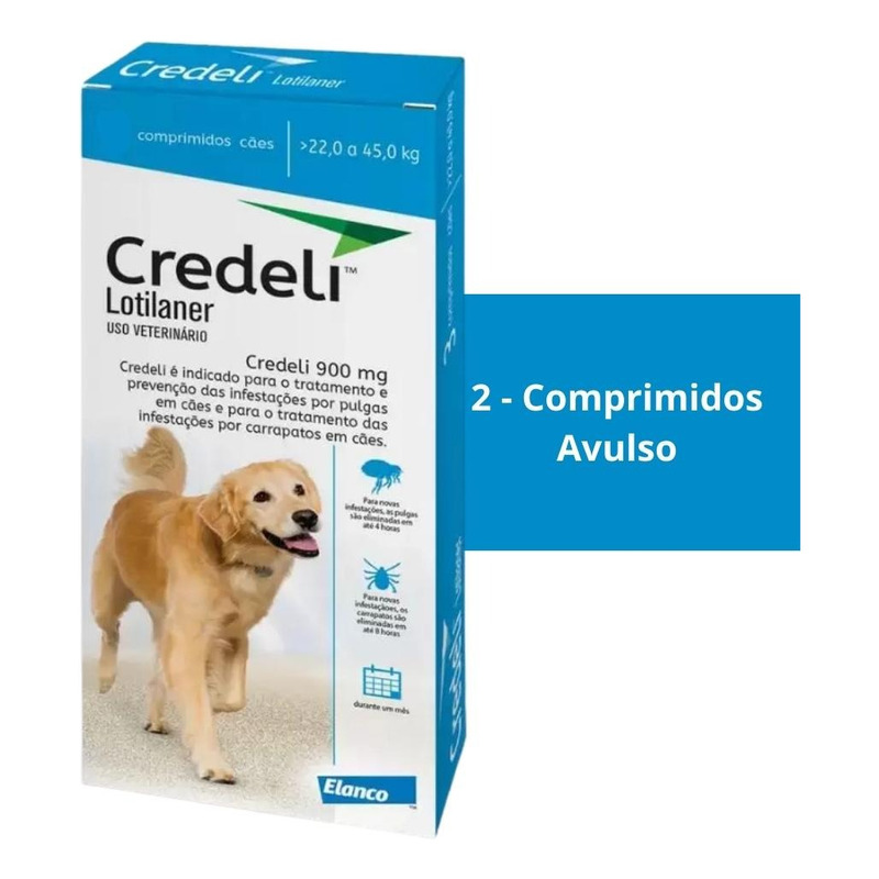 Credeli tab 112,5mg 1 comp - 2,5 a 5,5 kg - Elanco - Antipulga e