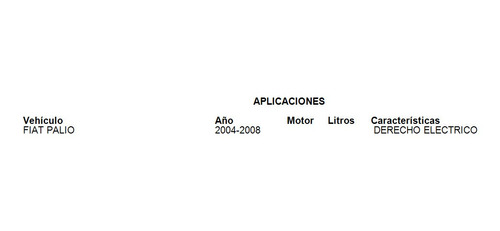 Espejo Retrovisor Derecho Fiat Palio 2004 Electrico Tyc Foto 2