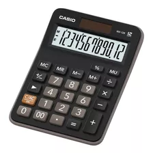 Calculadora Casio Mx-12b-bk Relojesymas, Cor Preta