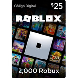 Tarjeta Gift Card Roblox $25 Global Código