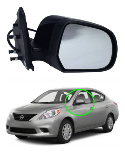 Retrovisor Nissan Versa 2012 - 2020 Izquierdo Foto 5