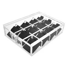 Caja Broquel Acrílico 3mm (12 Divisiones) Con Blister Imán