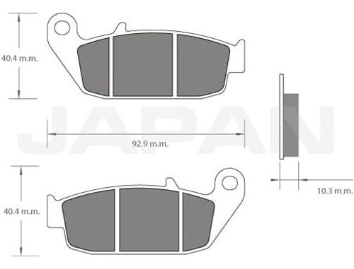 Pastilla Freno Japan Akt Tt 200 Ds Trasera 1017777 Foto 2