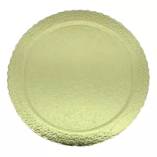 5 Cake Board Redondo Dourado 21 Cm Ultrafest