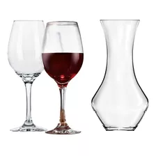 Kit Set Decanter Y Copas Barone 3pzs Vino Nadir