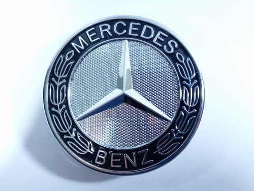 Emblema Mercedes Benz Cap  Negro Plateado Insignia 57mm Foto 6