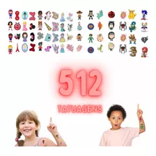 512 Tatuagem Temporária Infantil Menino E Menina 16 Cartelas