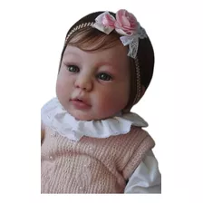 Bebê Reborn Silicone Sólido Abigail Banho Fio A Fio Meu Xodó