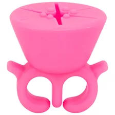 Porta Dappen De Silicone Cor Pink Com Apoio Para Os Dedos