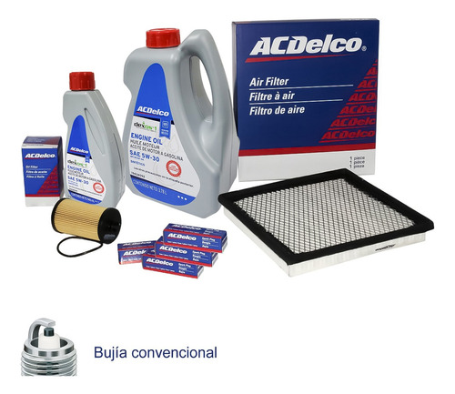 Kit Afinacion 5w30 Sinttico Cruze 1.8 2010/2015 Bujia Cobre Foto 2