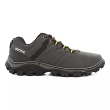 Zapatilla Trekking Hombre Impermeable Montañismo Stone 4102