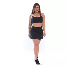 Conjunto Top E Short Saia Com Bolso Para Corrida Fitness