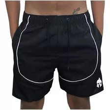 Short Masculino Duas Cores Elastano Treinos Academia Titanio