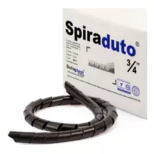 Spiraduto 3/4 Organizador De Cabos - Dutoplast - Preto 1m