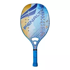 Raquete De Beach Tennis Carbon 3k Silver Azul Penalty