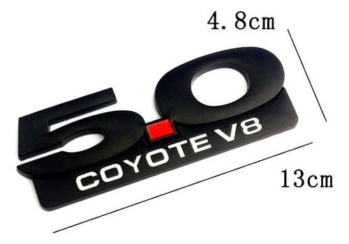 5.0 Coyote V8 Logo Para Ford Mustang Gt500 Insignia Sticker Foto 4