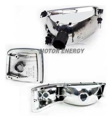 92-96 Bronco F-series Smoke Crystal Head Light+bumper Si Nnc Foto 2