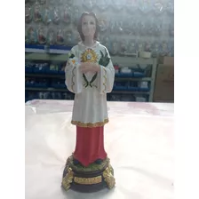 Imagem São Tarcísio 15cm. Resina Escultura Fe Devoção. 