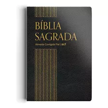 Bíblia Acf - Capa Semi Luxo Preta