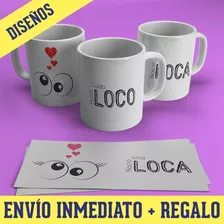 Kit Diseños Plantillas Tazas P/ Parejas Amor Sublimación M1