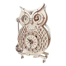 Puzle 3d Owl Clock, Juguete De Madera