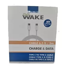 Cable Usb Wake 2mts Tipo C Carga Rapida Gama Alta 