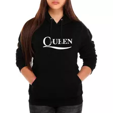 Moletom Estampado Feminino Queen Canguru Blusa De Frio