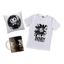 Camiseta Personalizada Bendy Combo Con Taza Y Cojin 