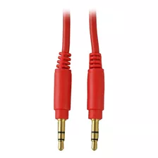 Cable Audio 3.5 Mm 1m Star Tec Bolsa Rojo