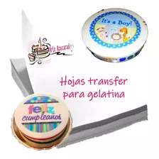 100 Hojas Para Transfer Para Gelatina Impresora Comestible