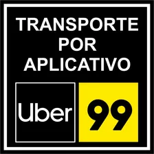 Kit 2 Adesivos Motorista Uber E 99 Transporte Por Aplicativo