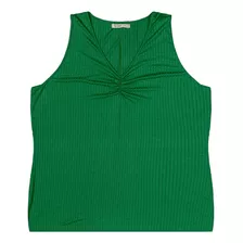 Blusa Feminina Plus Size Canelada Secret Glam Verde