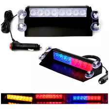 Giroflex Parabrisa Strobo Led Vermelho Azul + Suporte Vidro