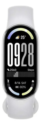 Xiaomi Smart Band 10 Plateado - Amoled 1,72 1500nits, 21días Batería, 150+ Deportes, Natación 5atm Gris Plata Glaciar