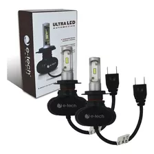 Kit Lampada Ultra Led E-tech Encaixe H7 8000k 6000 Lumens