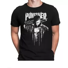 Camiseta The Punisher Marvel Star Camisa Justiceiro Caveira