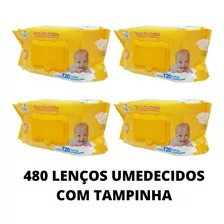 Kit 480 Toalhas Lenços Umedecidos Upa Bebê Atacado 4 Pacotes