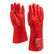 Guante Pvc Rojo 14 ( Largo 35 Cm ) Certificado