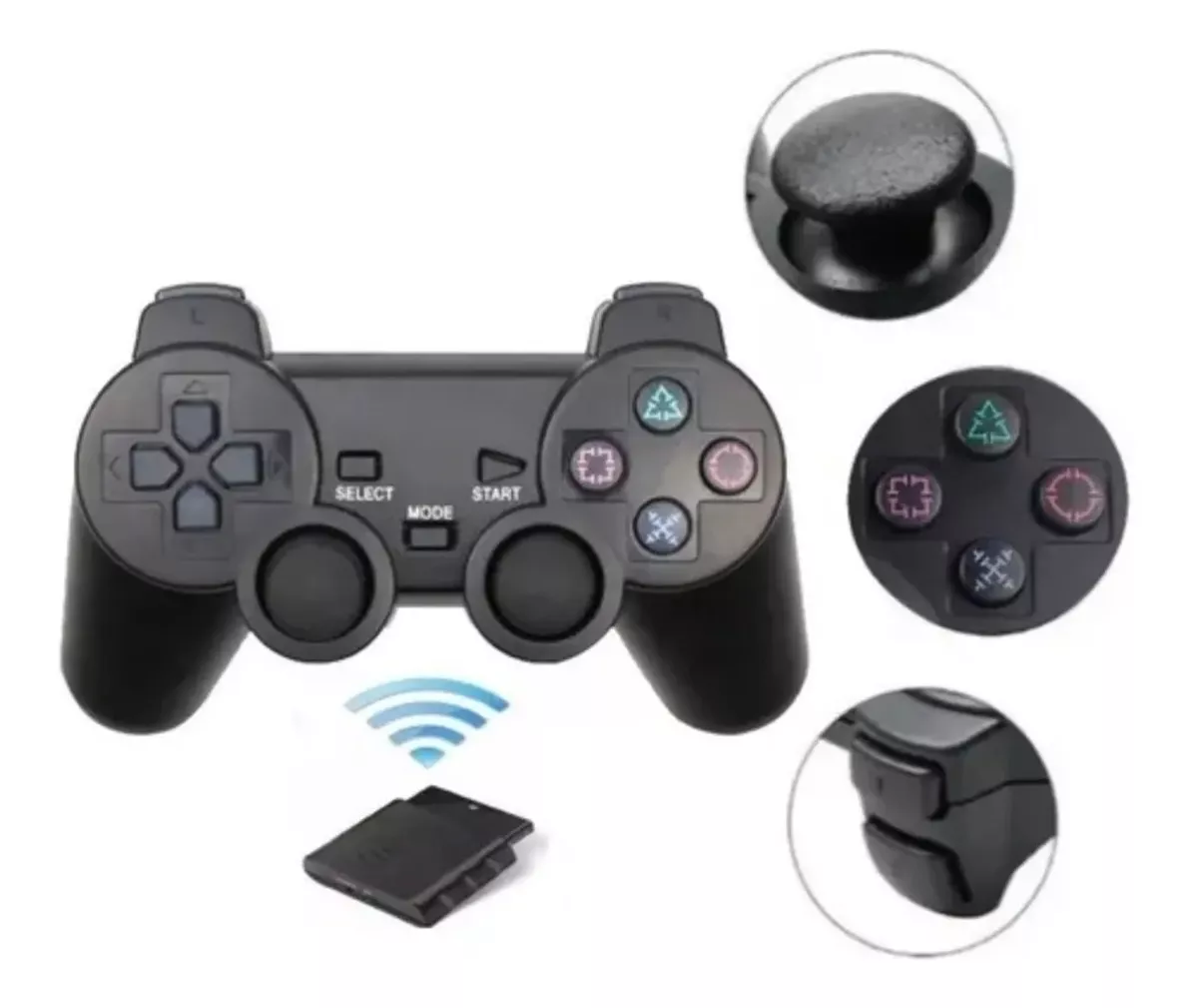 Controle Playstation 2 Sem Fio Manete Ps2 Wireless