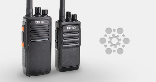 Kit 2 Radios Tx600 Uhf 400-470 Mhz Alta Cobertura Tx600m Foto 6