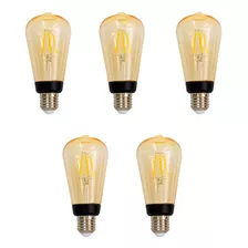 Foco Edison Vintage Led 4w Luz Calida E27 5 Focos Color De La Luz Cálida