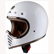 Casco Full Face Cafe Racer Negro Mate Dot Moto Integral