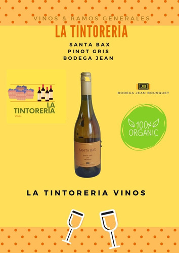 Vino Blanco Orgánico Pinot Gris (valle De Uco Mendoza)