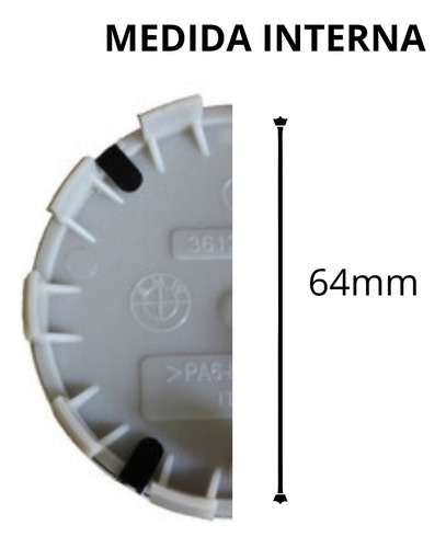 4 Centros Tapa Rin Compatible Bmw 68mm Serie 1,2,3,4,5,6,7  Foto 3