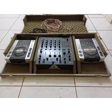 Kit Cdj Pioneer 200 + Mixer Behringer Djx750 + Case 