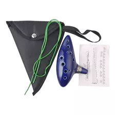 Ocarina Zelda Cerâmica Com Bag + Corda + Manual + Suporte