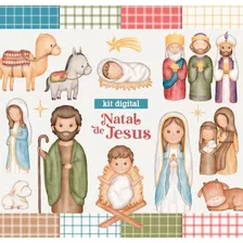 Kit Digital Natal De Jesus Aquarelado