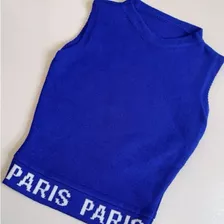 Cropped Regata Tricot Modal Moda Paris