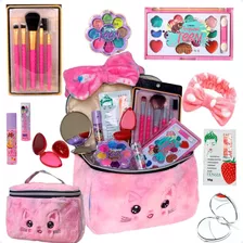 Kit Infantil Criança De Maquiagem Com Nessaire Make Linda