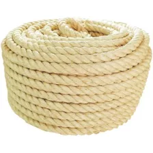 Corda De Sisal 32mm 20 Metros Naval Reforçada Decoração Arte